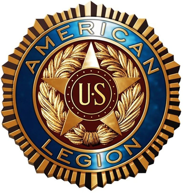 american legion emblem on flag American Legion WaKeeney Kansas Moore
